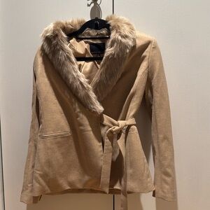 Banana republic fur wrapped blazer